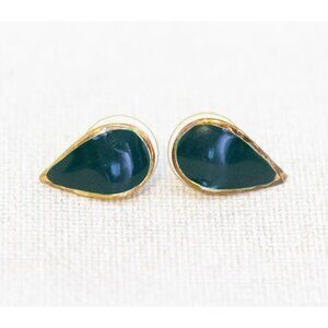 Vintage Goddess Teardrop Fashionable Green Stud Earrings - AB2